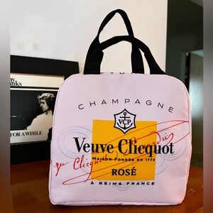 VEUVE CLIQUOT Pink Rosé Champagne Insulated Lunch Bento Box Tote Bag